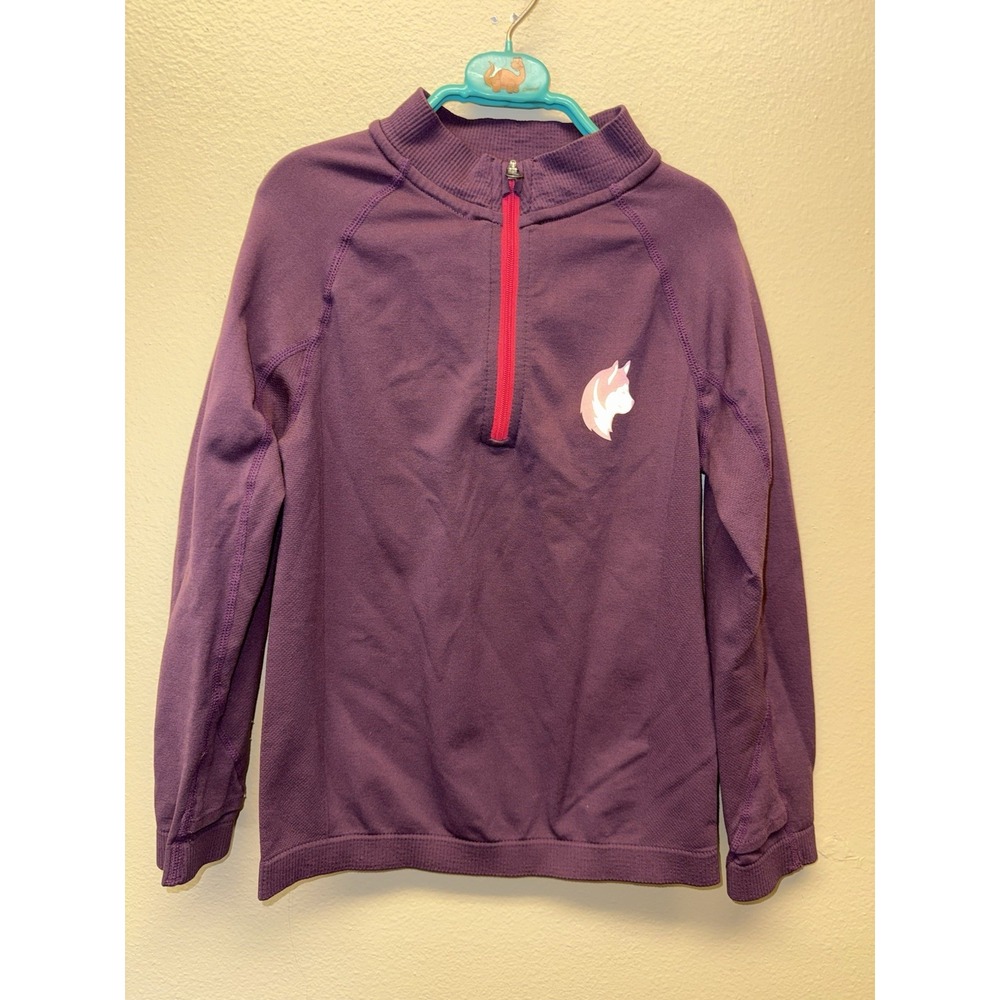 Shred Dog Youth Kids Base Layer 1/4 Zip Pullover Purple XS/S Ski Hike Outdoor